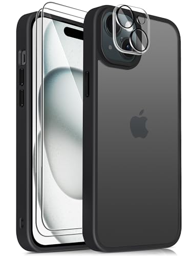 Mootobo für iPhone 15 Hülle, 4 in 1 Handyhülle iPhone 15 mit 2 Stück Schutzfolie +1 Stück Kameraschutz, Military Grade Stoßschutz mit Anti-Fingerprint Matte Rückseite 6,1 Zoll-Schwarz Mootobo für iPhone 15 Hülle, 4 in 1 Handyhülle iPhone 15 mit 2 Stück Schutzfolie +1 Stück Kameraschutz, Military Grade Stoßschutz mit Anti-Fingerprint Matte Rückseite 6,1 Zoll-Schwarz von Mootobo