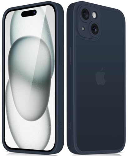 Mootobo für iPhone 15 Hülle mit Kameraobjektiv, 10FT Military Grade Drop Protection Handyhülle mit Anti-Fingerprint Matte Back 6.1 Zoll - Dunkelblau Mootobo für iPhone 15 Hülle mit Kameraobjektiv, 10FT Military Grade Drop Protection Handyhülle mit Anti-Fingerprint Matte Back 6.1 Zoll - Dunkelblau von Mootobo