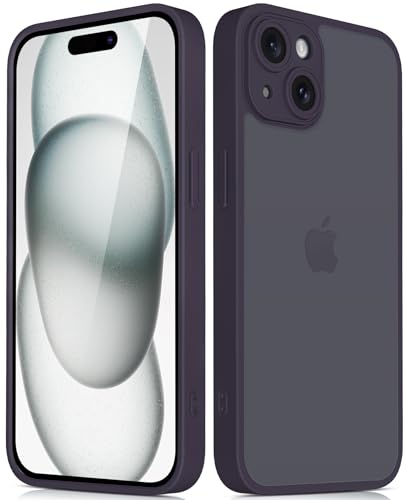 Mootobo für iPhone 15 Hülle mit Kameraobjektiv, 10FT Military Grade Drop Protection Handyhülle mit Anti-Fingerprint Matte Back 6.1 Zoll - Tiefes Lila Mootobo für iPhone 15 Hülle mit Kameraobjektiv, 10FT Military Grade Drop Protection Handyhülle mit Anti-Fingerprint Matte Back 6.1 Zoll - Tiefes Lila von Mootobo