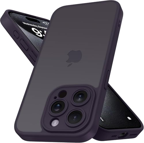 Mootobo für iPhone 15 Pro Max Hülle mit Kameraobjektiv, 10FT Military Grade Drop Protection Handyhülle mit Anti-Fingerprint Matte Back 6,7 Zoll - Deep Purple Mootobo für iPhone 15 Pro Max Hülle mit Kameraobjektiv, 10FT Military Grade Drop Protection Handyhülle mit Anti-Fingerprint Matte Back 6,7 Zoll - Deep Purple von Mootobo