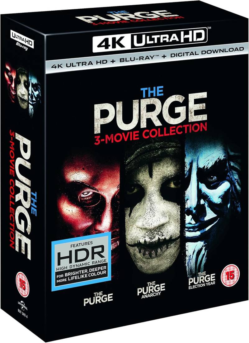 The Purge 1 to 3 4K Ultra HD + Blu-Ray von Moovies