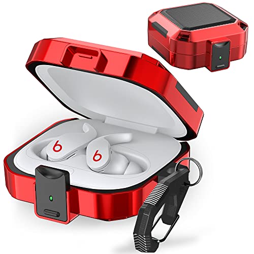 【Upgrade Secure Lock】 Für Apple Beats Fit Pro Case Cover 2021, Kohlefaser-Material, stoßdämpfende Beats Fit Pro Ohrhörer-Hülle mit von Mooyavia