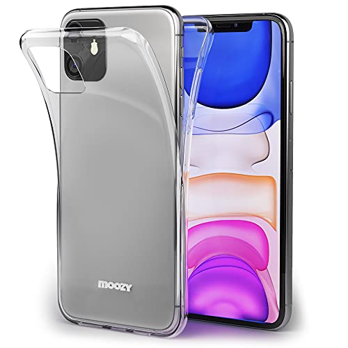 Moozy 360 Grad Hülle für iPhone 11 - Vorne und Hinten Transparenter TPU Ultra Dünne Weiche Silikon Handyhülle Case von Moozy