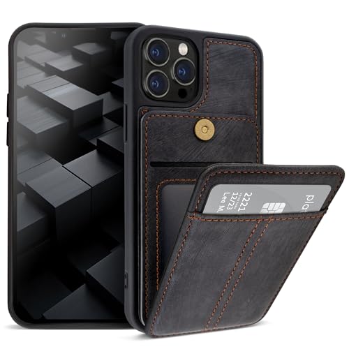 Moozy ElitePocket Hülle für iPhone 15 pro max mit Kartenfach, Handy hülle für iPhone 15 pro max schutzhülle mit Kartenhalter, Case für iPhone 15 pro max, Dunkelgrau Moozy ElitePocket Hülle für iPhone 15 pro max mit Kartenfach, Handy hülle für iPhone 15 pro max schutzhülle mit Kartenhalter, Case für iPhone 15 pro max, Dunkelgrau von Moozy