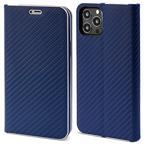 Moozy Hülle für iPhone 13 Pro, Dunkelblau Carbon – Metallischer Kantenschutz Klapphülle Handyhülle mit Kartenfach und Standfunktion Moozy Hülle für iPhone 13 Pro, Dunkelblau Carbon – Metallischer Kantenschutz Klapphülle Handyhülle mit Kartenfach und Standfunktion von Moozy