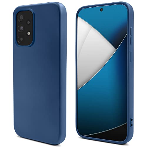 Moozy Lifestyle. Hülle für Samsung A53 5G, Mitternachtsblau - Premium-Silikon Handyhülle Schutzhülle mit Mattem Finish und Weichem Mikrofaserfutter, Phone Cover Case von Moozy