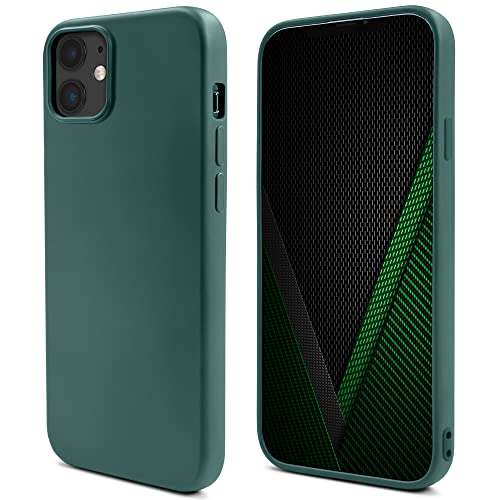 Moozy Lifestyle. Hülle für iPhone 12 Mini, Dunkelgrün - Silikon Handyhülle Schutzhülle mit Mattem Finish und Weichem Mikrofaserfutter Moozy Lifestyle. Hülle für iPhone 12 Mini, Dunkelgrün - Silikon Handyhülle Schutzhülle mit Mattem Finish und Weichem Mikrofaserfutter von Moozy