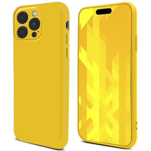 Moozy Lifestyle. Hülle für iPhone 15 Pro Max, 6.7-Zoll, Premium-Silikon Handyhülle Bumper Schutzhülle Dünn Stoßfest mit Mattem Finish und Weichem Mikrofaserfutter, Phone Cover Case, Gelb Moozy Lifestyle. Hülle für iPhone 15 Pro Max, 6.7-Zoll, Premium-Silikon Handyhülle Bumper Schutzhülle Dünn Stoßfest mit Mattem Finish und Weichem Mikrofaserfutter, Phone Cover Case, Gelb von Moozy