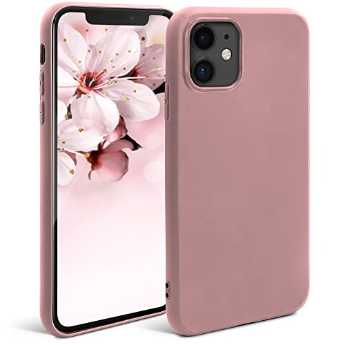 Moozy Minimalist Series Silikon Hülle für iPhone 11, Rose Beige - Mattes Finish, Dünne, Weiche TPU-Handyhülle Schutzhülle von Moozy