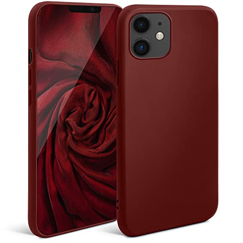 Moozy Minimalist Series Silikon Hülle für iPhone 11, Weinrot - Mattes Finish, Dünne, Weiche TPU-Handyhülle Schutzhülle von Moozy