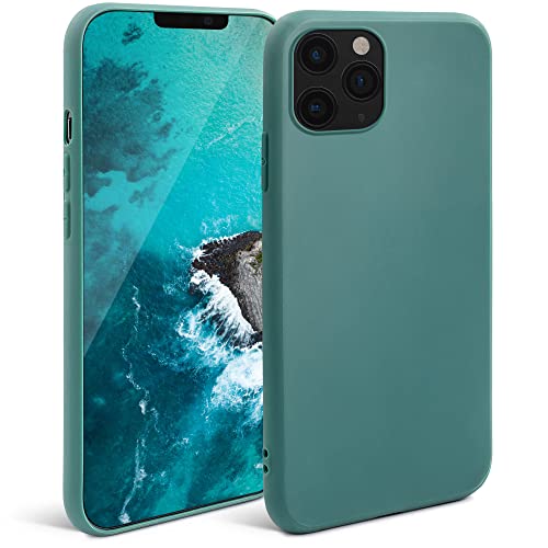 Moozy Minimalist Series Silikon Hülle für iPhone 11 Pro, Blau Grau - Mattes Finish, Dünne, Weiche TPU-Handyhülle Schutzhülle von Moozy