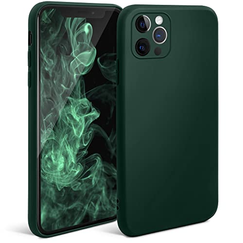 Moozy Minimalist Series Silikon Hülle für iPhone 11 Pro, Dunkelgrün - Mattes Finish, Dünne, Weiche TPU-Handyhülle Schutzhülle von Moozy