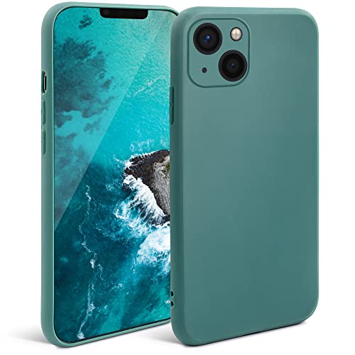 Moozy Minimalist Series Silikon Hülle für iPhone 13 Mini, Blau Grau - Mattes Finish, Dünne, Leichte, Weiche TPU-Handyhülle Schutzhülle Case Cover von Moozy