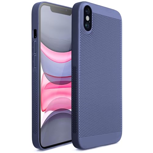 Moozy VentiGuard hülle für iPhone XS/x, handyhülle für iPhone XS/x, Atmungsaktive Schutzhülle für Luftzirkulation, Belüftung, Hitzeschutz hülle, Blau Moozy VentiGuard hülle für iPhone XS/x, handyhülle für iPhone XS/x, Atmungsaktive Schutzhülle für Luftzirkulation, Belüftung, Hitzeschutz hülle, Blau von Moozy