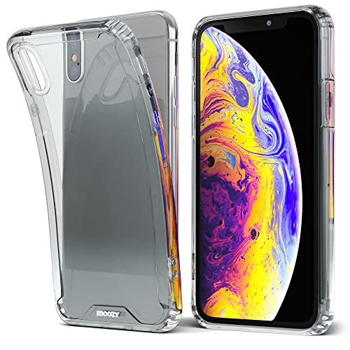 Moozy Xframe Stoßfeste Hülle für iPhone X/iPhone XS - Transparente Handyhülle mit Durchsichtigem Rahmen, Zweifarbiges Klares Hybrid-Case Cover Schutzhülle mit TPU-Rand Moozy Xframe Stoßfeste Hülle für iPhone X/iPhone XS - Transparente Handyhülle mit Durchsichtigem Rahmen, Zweifarbiges Klares Hybrid-Case Cover Schutzhülle mit TPU-Rand von Moozy