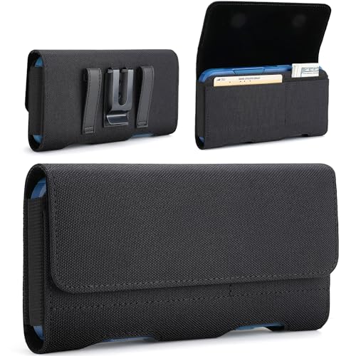 Mopaclle Nylon-Handy-Holster mit Gürtelclip für iPhone 16 Pro 16,15 Pro 15, iPhone 14, 14 Pro, 13 Pro, 13, Samsung Galaxy S25, S24, S23, S22, S21, S20, S8, S9, Premium-Handy-Gürtelhalterung von Mopaclle