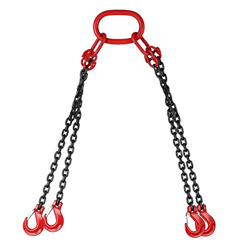 Mophorn 4 Beine Hebekette mit Haken Kette für Hebezeug mit großer Kapazität (1,5 m) von Mophorn