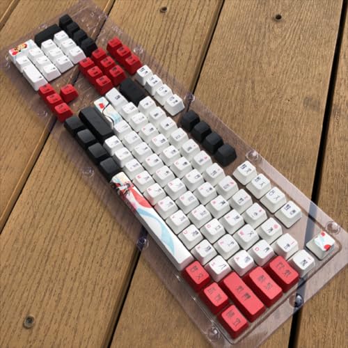 104Keys PBT-Tastenkappen, OEM-Profil, DYE-SUB-Tastenkappe für Cherry MX Switch, mechanische Tastatur, weibliche Rolle, Thema, Tastenkappe, Farbsublimations-Tastenkappen von Morain