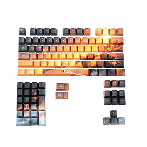 104Keys PBT-Tastenkappen, OEM-Profil, DYE-SUB-Tastenkappe für Cherry MX Switch, mechanische Tastatur für Thementastenkappen, 104 Tasten, mechanische Tastatur von Morain