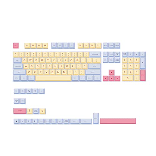 128Key Personalisierte Tastenkappe, XDA-Profil, Dye-Sub PBT-Tastenkappen für mechanische Tastaturen, 61/64/68/78/84/87/96/98 Tastenkappen-Set von Morain