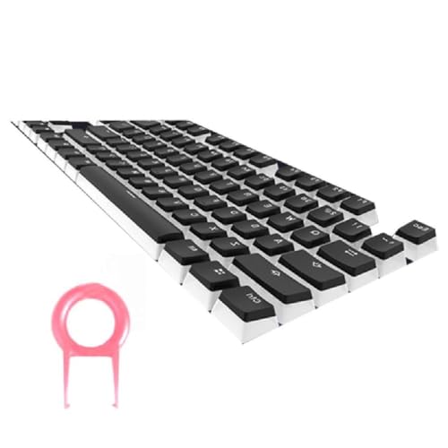 1Set Double Shot PBT Keycap 108 Tasten Hintergrundbeleuchtung Tastenkappen Soem-Profil Für Mechanische Tastatur Schwarz Und Weiß Pbt Hintergrundbeleuchtung Tastenkappen Schwarz Weiß von Morain