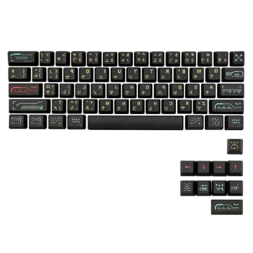 71/128 Tasten Themed Tastenkappen Mit Soem-Profil Japanische PBT Tastenkappe Set Für MX Schalter Mechanische Tastaturen 128-Tasten Japanische Tastenkappen Für Game-Liebhaber von Morain