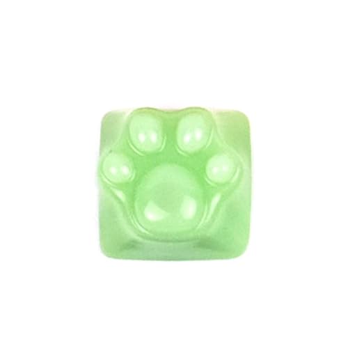 Für Katze Klaue Tastenkappe Mechanische Tastatur Aluminium Metall Weiche Silikon Nette Mädchen Niedlich Rosa Einzel Transparent Keycap Katze Keycap Durchscheinend von Morain