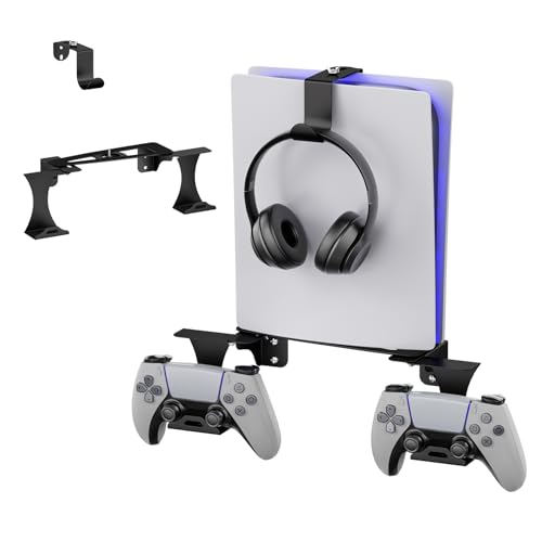 Mordx Verstellbare PS5 Wandhalterung,Mit Griffhalterung und Kopfhörerhalterung,Sockel aus Metall,nur für PS5 Konsolen,Kompatibel mit Playstation 5 Disc & Digital Editionen Mordx Verstellbare PS5 Wandhalterung,Mit Griffhalterung und Kopfhörerhalterung,Sockel aus Metall,nur für PS5 Konsolen,Kompatibel mit Playstation 5 Disc & Digital Editionen von Mordx