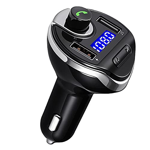 Bluetooth 4.2 Audio Transmitter,MoreChioce DC 5V 2.4A Bluetooth Sender Auto MP3 Player Fahrzeug Freisprecheinrichtung mit Dual USB Wireless Audio Adapter Empfänger Unterstützt SD-Karten U Disk von MoreChioce