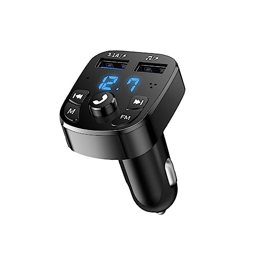 Bluetooth 5,0 Auto FM Transmitter, MoreChioce Auto-Musik-Adapter Autoradio Adapter Dual-USB Ladegerät 5 V/3,1A und 1A Schnellladegerät Zigarettenanzünder unterstützt U-Disk Freisprecheinrichtung von MoreChioce