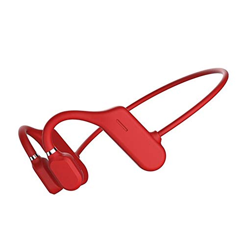 MoreChioce Bluetooth 5.0 Knochenleitung Kopfhörer Wireless, Schweißresistent Komfortable Leichte Bluetooth Kopfhörer Laufen Radfahren Sport Knochenschall Kopfhörer Kompatibel mit iOS Android,Rot von MoreChioce