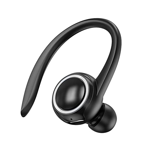 MoreChioce Bluetooth Headset V5.2, Ear Kopfhörer Kabellos Einzel Headset Sport Ohrhörer Stereo Wireless Earbuds mit Lautstärkeregler Geräuschunterdrückung für Business Running Fitness Büro,Schwarz von MoreChioce