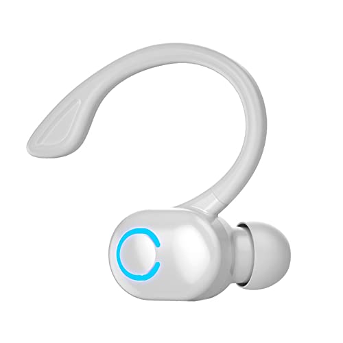 MoreChioce In Ear Bluetooth Kopfhörer, Bluetooth 5.2 Wireless Headset Geräuschunterdrückung Sport Ohrhörer Freisprechen Earbuds mit Ear Clips und Anrufannahme-Taste für Running Fitness,Weiß von MoreChioce