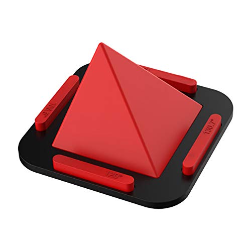 MoreChioce Universal Pyramide Handyhalter, Auto Handy Ständer Mode Handy Halterung 360 Grad Ständer für Phone Tablette,Rot von MoreChioce