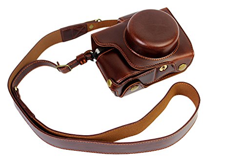 Vollsohlensicherungen Öffnungs Version Schutz-PU-Leder Kamera Tasche mit Stativ-Design-kompatibel für Olympus OM-D E-M10 Mark 2 EM10 Mark II mit 14-42mm F3.5-5.6 EZ-Objektiv mit Schulter-Ansatz-Bügel-Gurt-Dunkelbraun Vollsohlensicherungen Öffnungs Version Schutz-PU-Leder Kamera Tasche mit Stativ-Design-kompatibel für Olympus OM-D E-M10 Mark 2 EM10 Mark II mit 14-42mm F3.5-5.6 EZ-Objektiv mit Schulter-Ansatz-Bügel-Gurt-Dunkelbraun von MoreGift4U