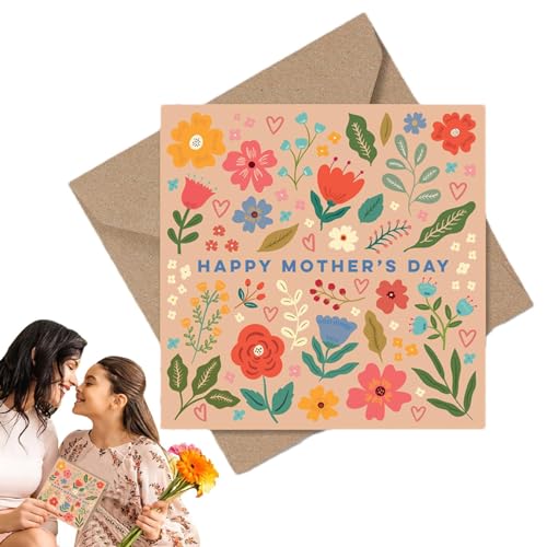 Moreeulsi Grußkarten Muttertag,Grußkarte zum Muttertag - Kreative Papiergrußkarten zum Muttertag,Multifunktionales Muttertagszubehör, einzigartige dekorative Feierkarten für Mutter und Großmutter von Moreeulsi
