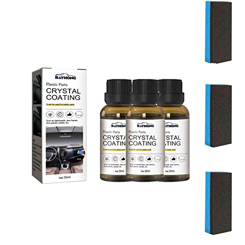 Crystal Coating for Car, Plastic Parts Crystal Coating, Kunststoffteile Kristallbeschichtung, Long Duration Plastic Parts Refresher Agent for Car, Easy to Use Car Refresher (3) von Morelax