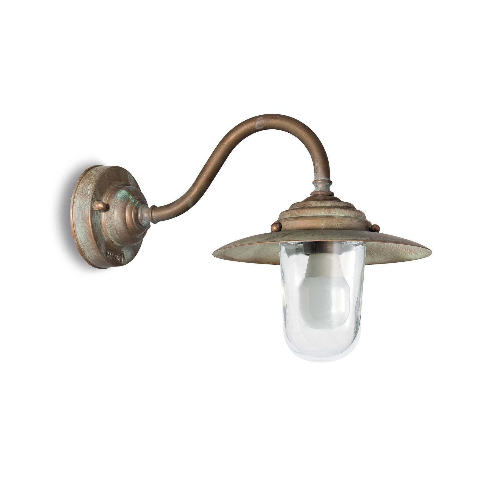 Außenwandlampe Chalet messing antik/klar Ausl.38cm von Moretti Luce