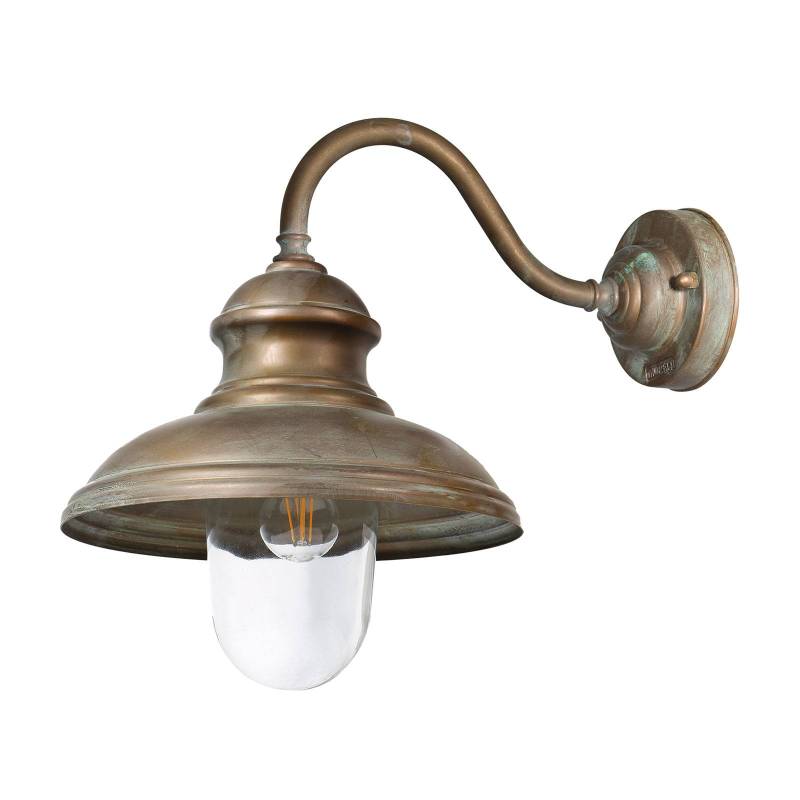 Außenwandleuchte Little Mill 3351, Altmessing, Glas, klar von Moretti Luce