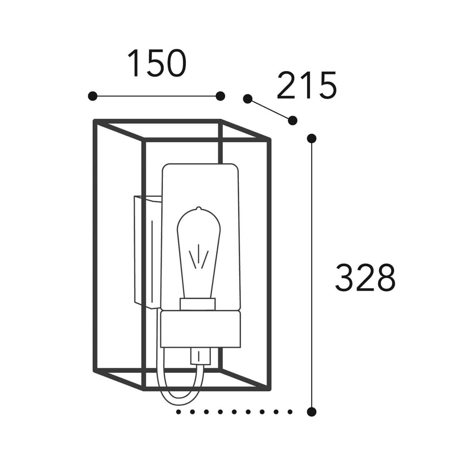 Außenwandleuchte Cubic³ 3362 messing antik/opal von Moretti Luce