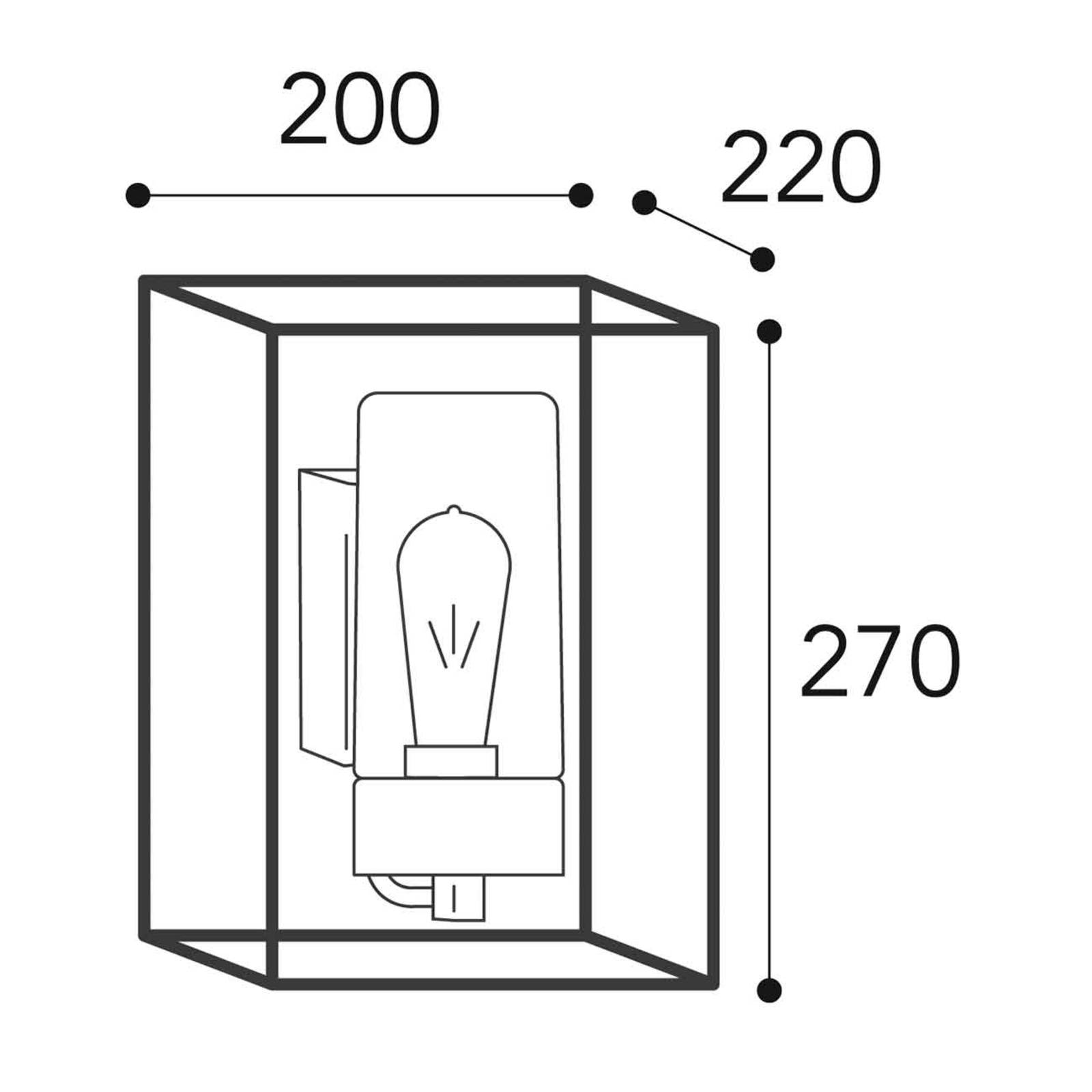 Außenwandleuchte Cubic³ 3363 messing antik/klar von Moretti Luce