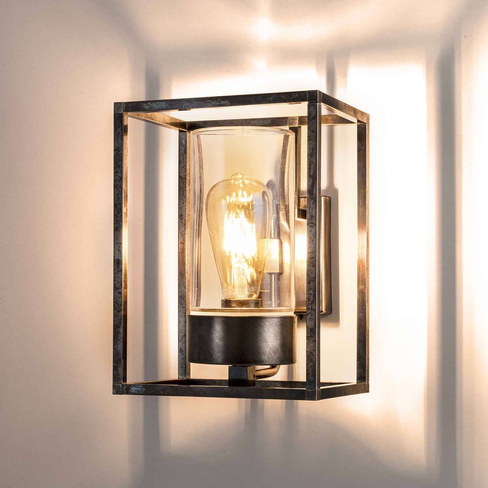 Außenwandleuchte Cubic³ 3363 nickel antik/klar von Moretti Luce