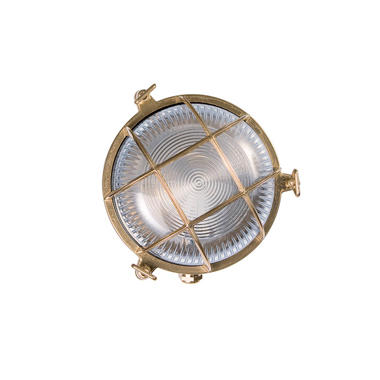 Außenwandleuchte Tortuga in Messing, Glas klar Außenwandleuchte Tortuga in Messing, Glas klar von Moretti Luce