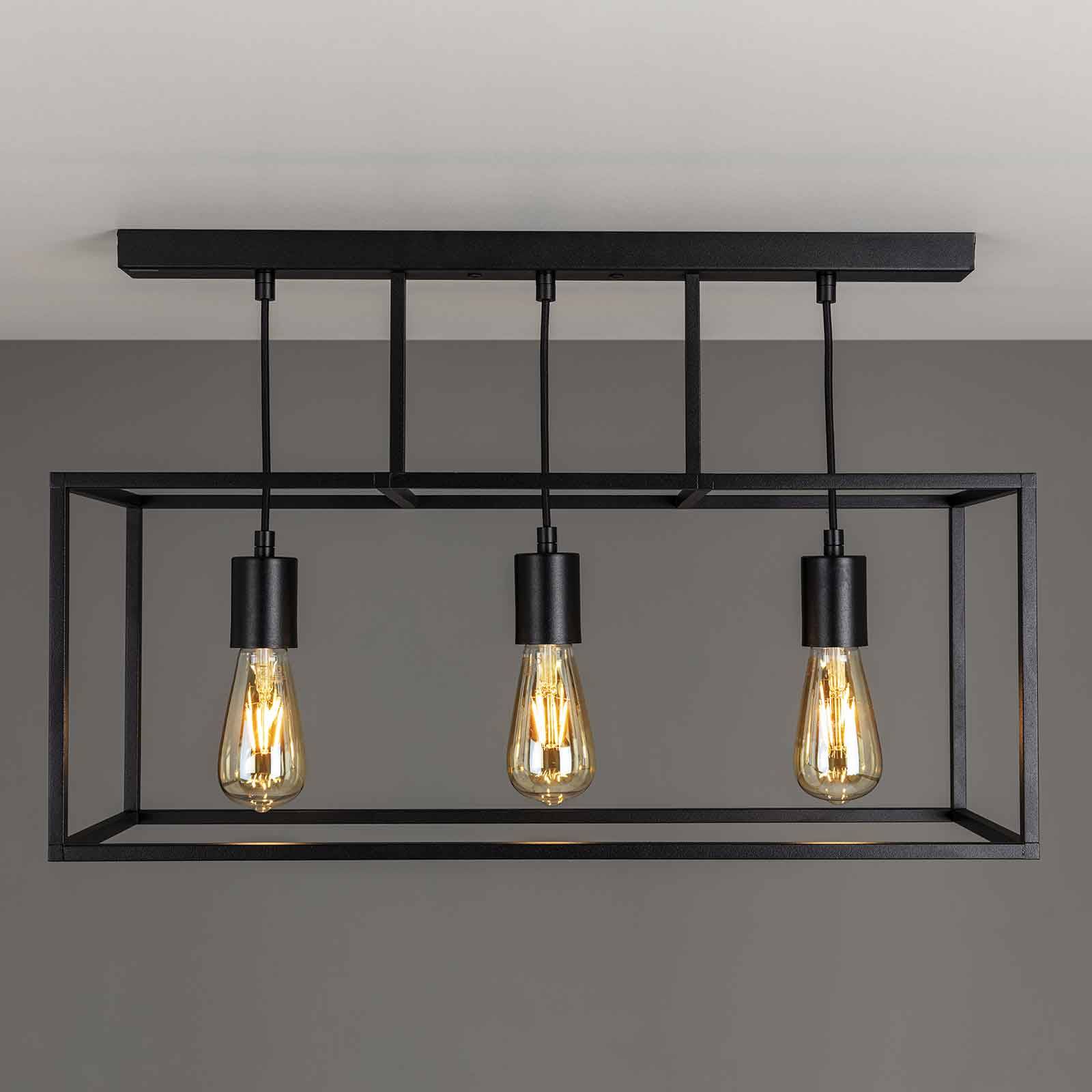Deckenleuchte Cubic³ 3384, dreiflammig,schwarz Deckenleuchte Cubic³ 3384, dreiflammig,schwarz von Moretti Luce