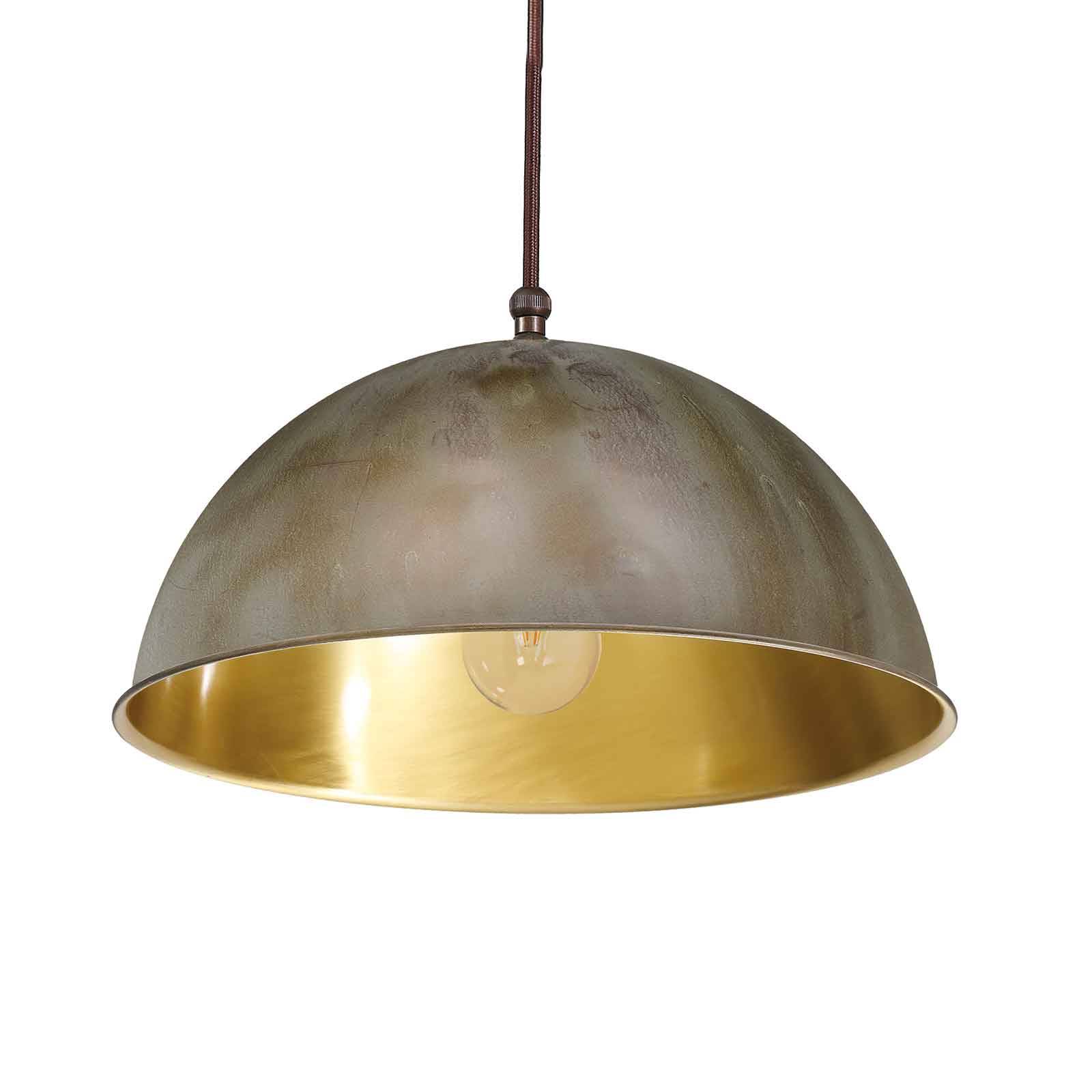 Hängeleuchte Circle gold / messing antik, Ø20cm von Moretti Luce