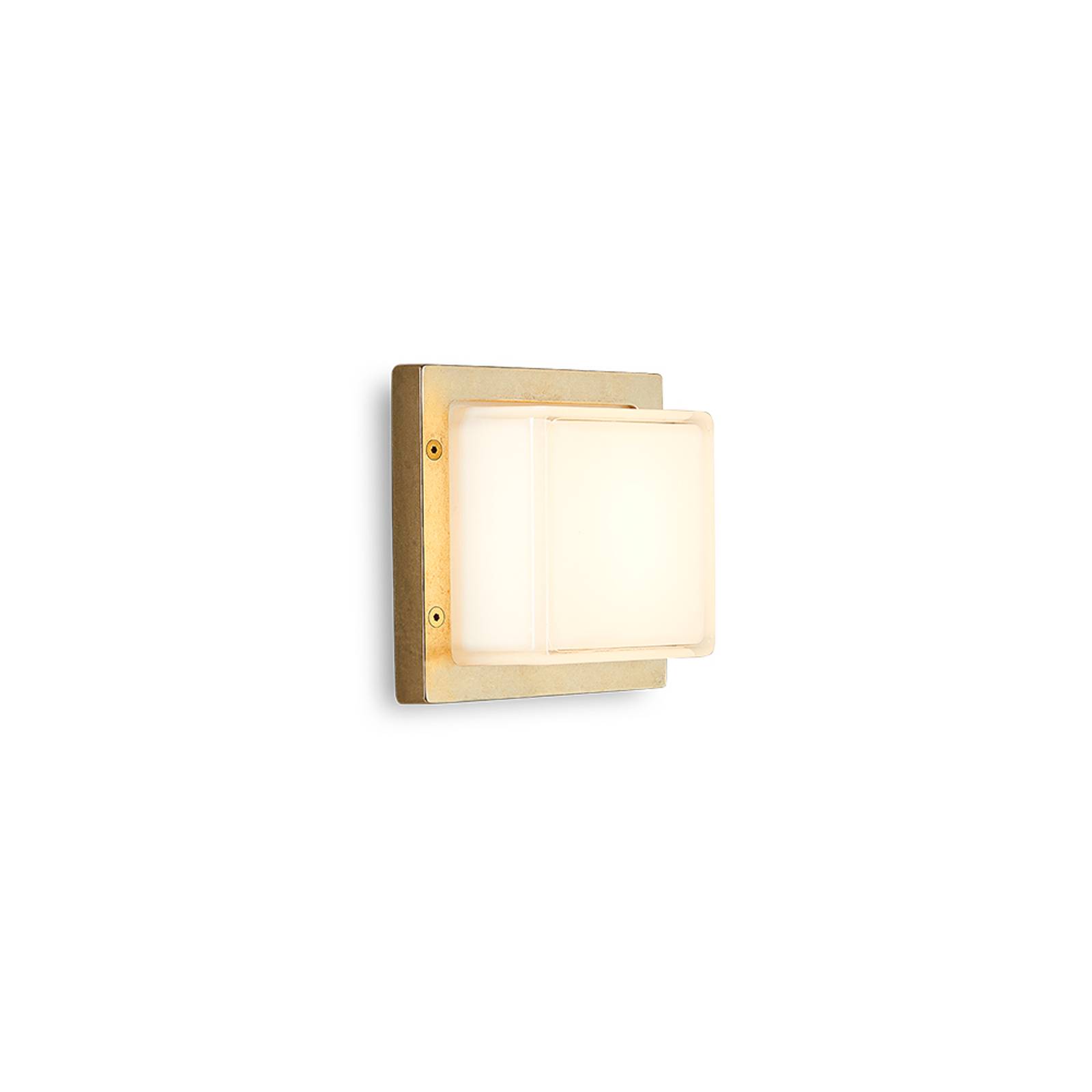 LED-Außenwandleuchte Ice Cubic 3403, messing natur LED-Außenwandleuchte Ice Cubic 3403, messing natur von Moretti Luce