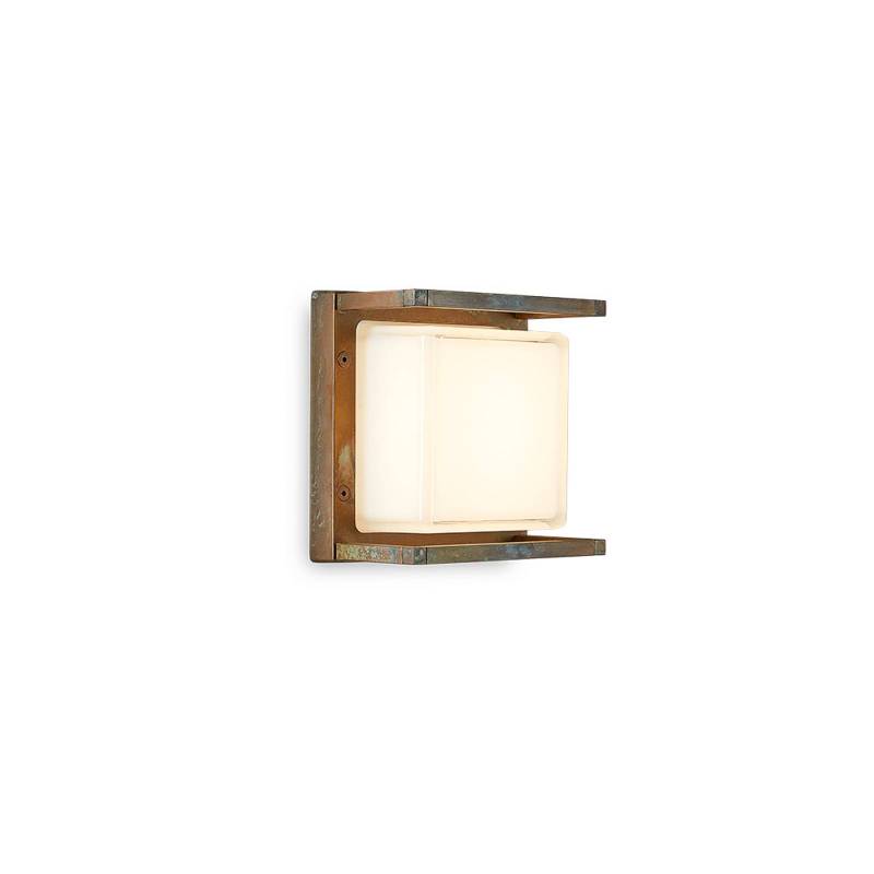 LED-Außenwandleuchte Ice Cubic 3405, messing antik von Moretti Luce