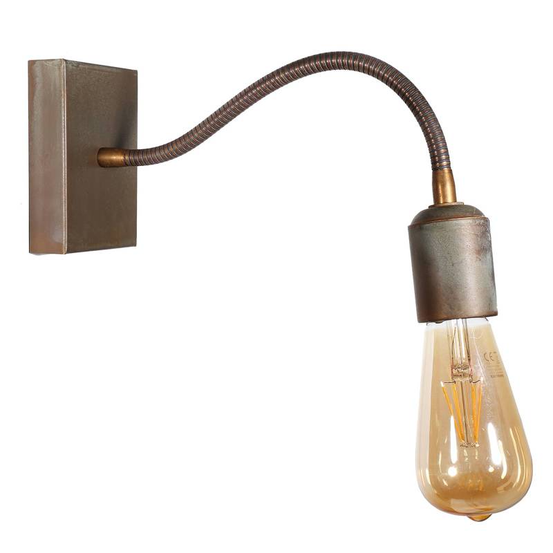 Mit Flexarm - Wandlampe Orio aus Messing von Moretti Luce
