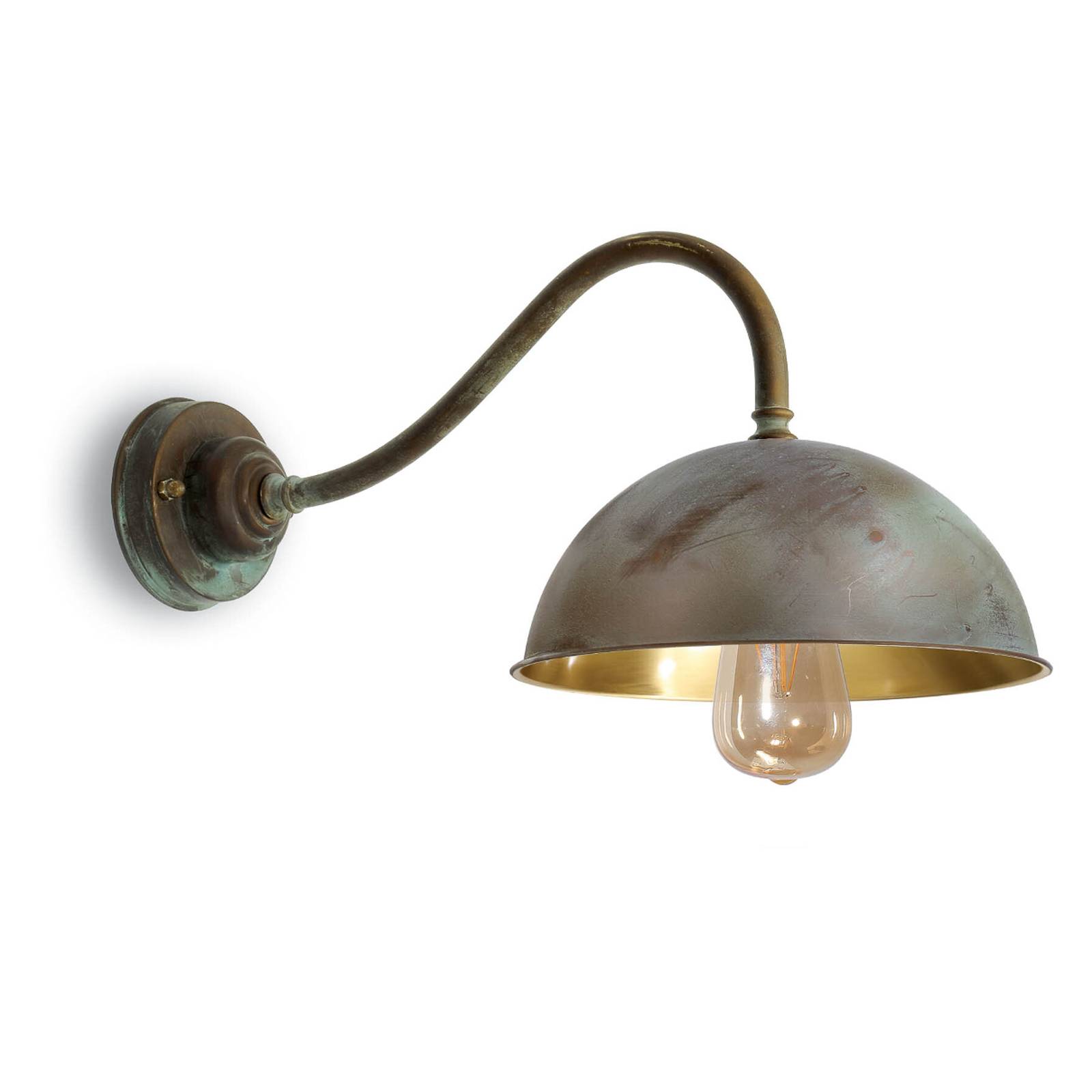 Wandlampe Circle messing antik/poliert Ausl. 49cm Wandlampe Circle messing antik/poliert Ausl. 49cm von Moretti Luce