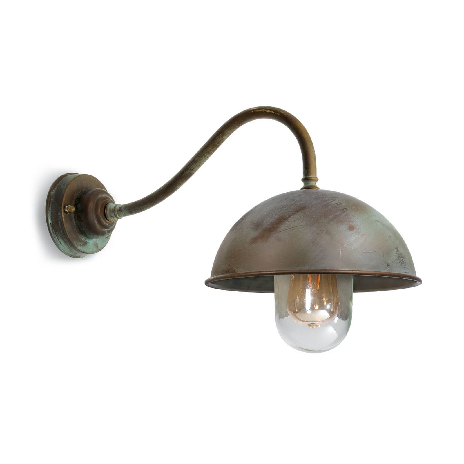 Wandleuchte Circle 3238, gebogen, messing antik Wandleuchte Circle 3238, gebogen, messing antik von Moretti Luce
